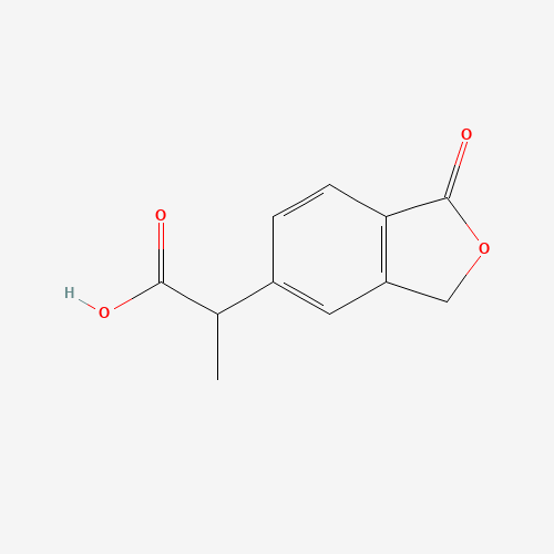 2-(1-oxo-3H-2-benzofuran-5-yl)propanoic acid (CAS: 1374574-09-0) - Chemical Structure and Molecular Formula 