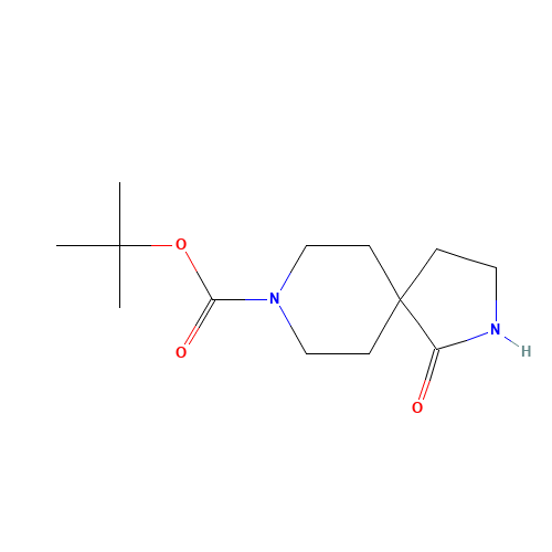 tert-butyl 1-oxo-2,8-diazaspiro[4.5]decane-8-carboxylate (CAS: 268550-48-7) - Chemical Structure and Molecular Formula 