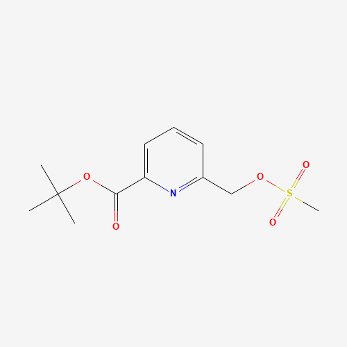 tert-butyl 6-(methylsulfonyloxymethyl)pyridine-2-carboxylate (CAS: 203321-84-0) - Chemical Structure and Molecular Formula 