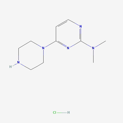 N,N-dimethyl-4-piperazin-1-ylpyrimidin-2-amine;hydrochloride (CAS: 1334148-62-7) - Chemical Structure and Molecular Formula 