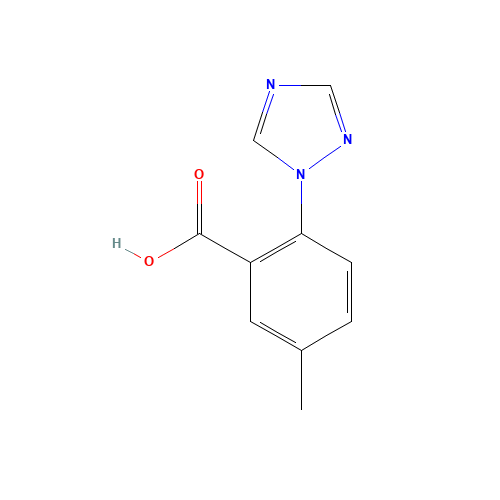 5-methyl-2-(1,2,4-triazol-1-yl)benzoic acid (CAS: 1250098-86-2) - Chemical Structure and Molecular Formula 