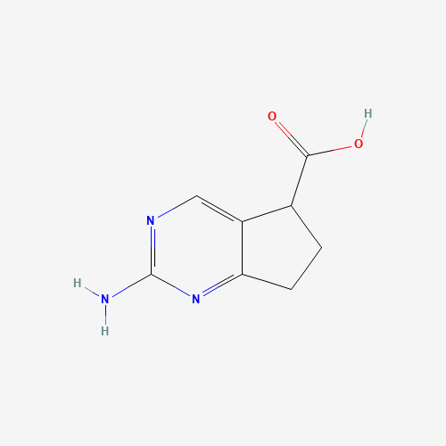 2-amino-6,7-dihydro-5H-cyclopenta[d]pyrimidine-5-carboxylic acid (CAS: 1426072-28-7) - Chemical Structure and Molecular Formula 