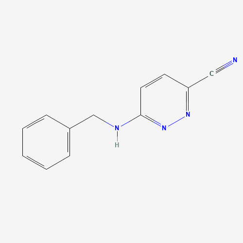 6-(benzylamino)pyridazine-3-carbonitrile (CAS: 1441876-79-4) - Chemical Structure and Molecular Formula 