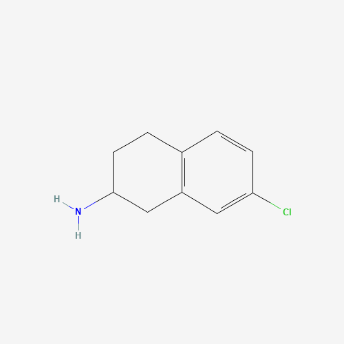 7-chloro-1,2,3,4-tetrahydronaphthalen-2-amine (CAS: 63823-26-7) - Chemical Structure and Molecular Formula 