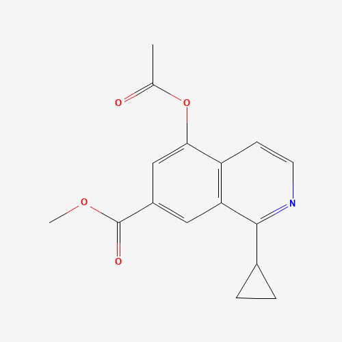 methyl 5-acetyloxy-1-cyclopropylisoquinoline-7-carboxylate (CAS: 921760-73-8) - Chemical Structure and Molecular Formula 