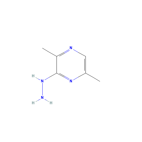 (3,6-dimethylpyrazin-2-yl)hydrazine (CAS: 19848-58-9) - Chemical Structure and Molecular Formula 