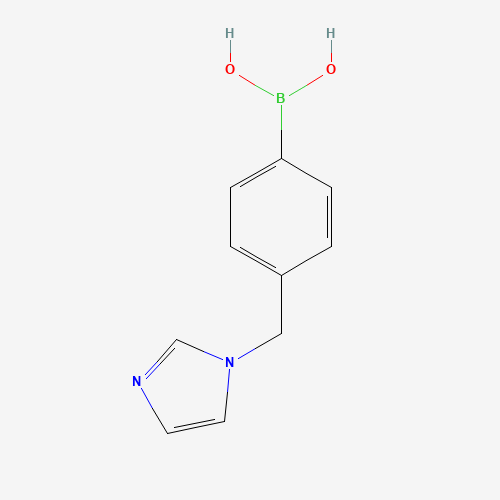 [4-(imidazol-1-ylmethyl)phenyl]boronic acid (CAS: 1228183-01-4) - Chemical Structure and Molecular Formula 