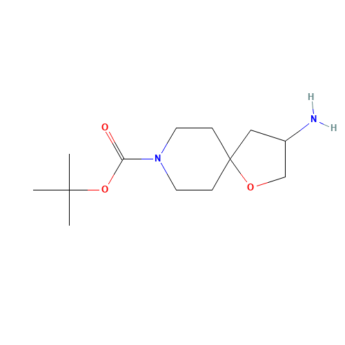 tert-butyl 3-amino-1-oxa-8-azaspiro[4.5]decane-8-carboxylate (CAS: 1160246-91-2) - Chemical Structure and Molecular Formula 