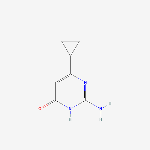 2-amino-6-cyclopropyl-1H-pyrimidin-4-one (CAS: 21573-08-0) - Chemical Structure and Molecular Formula 