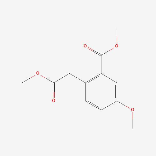 methyl 5-methoxy-2-(2-methoxy-2-oxoethyl)benzoate (CAS: 255376-41-1) - Chemical Structure and Molecular Formula 