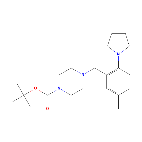 tert-butyl 4-[(5-methyl-2-pyrrolidin-1-ylphenyl)methyl]piperazine-1-carboxylate (CAS: 1460033-53-7) - Related Chemical Product