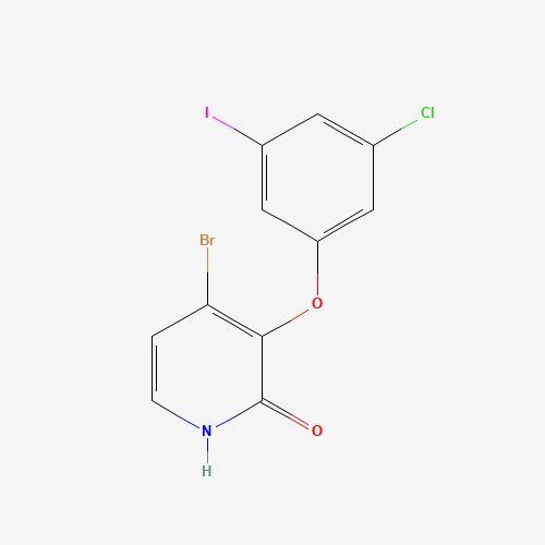 4-bromo-3-(3-chloro-5-iodophenoxy)-1H-pyridin-2-one (CAS: 1338226-13-3) - Chemical Structure and Molecular Formula 