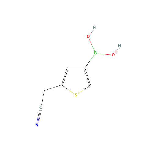 [5-(cyanomethyl)thiophen-3-yl]boronic acid (CAS: 1065185-02-5) - Chemical Structure and Molecular Formula 