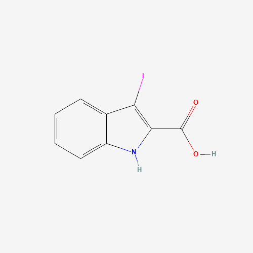3-iodo-1H-indole-2-carboxylic acid (CAS: 167631-58-5) - Chemical Structure and Molecular Formula 