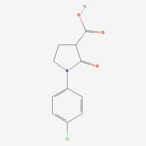 1-(4-chlorophenyl)-2-oxopyrrolidine-3-carboxylic acid (CAS: 226881-06-7) - Chemical Structure and Molecular Formula 