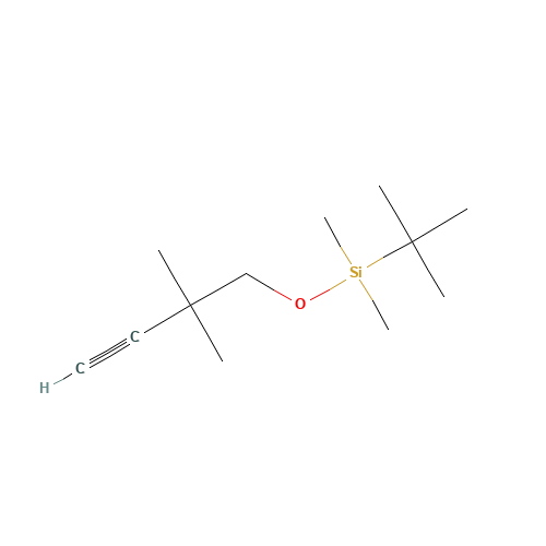 tert-butyl-(2,2-dimethylbut-3-ynoxy)-dimethylsilane (CAS: 935248-66-1) - Chemical Structure and Molecular Formula 