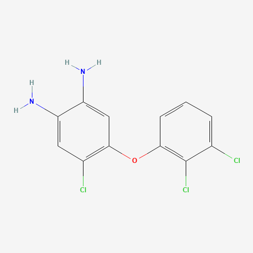 4-chloro-5-(2,3-dichlorophenoxy)benzene-1,2-diamine (CAS: 139369-42-9) - Chemical Structure and Molecular Formula 