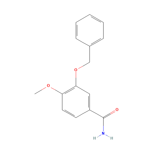 4-methoxy-3-phenylmethoxybenzamide (CAS: 247570-05-4) - Chemical Structure and Molecular Formula 