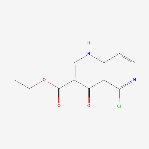 ethyl 5-chloro-4-oxo-1H-1,6-naphthyridine-3-carboxylate (CAS: 83785-77-7) - Chemical Structure and Molecular Formula 