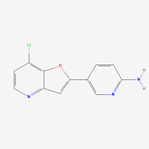 5-(7-chlorofuro[3,2-b]pyridin-2-yl)pyridin-2-amine (CAS: 1360909-26-7) - Chemical Structure and Molecular Formula 