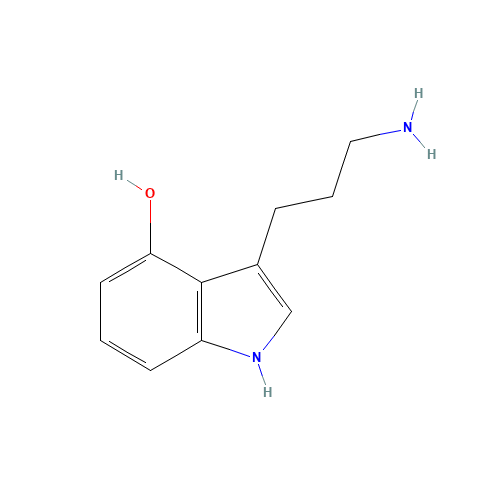 3-(3-aminopropyl)-1H-indol-4-ol (CAS: 91718-02-4) - Chemical Structure and Molecular Formula 