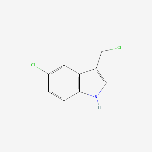 5-chloro-3-(chloromethyl)-1H-indole (CAS: 701205-34-7) - Chemical Structure and Molecular Formula 