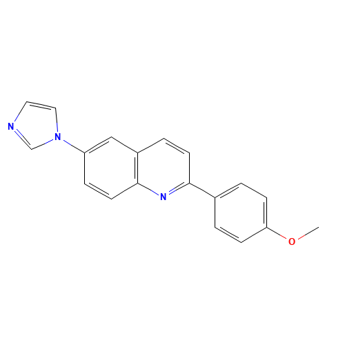 6-imidazol-1-yl-2-(4-methoxyphenyl)quinoline (CAS: 1201902-09-1) - Chemical Structure and Molecular Formula 