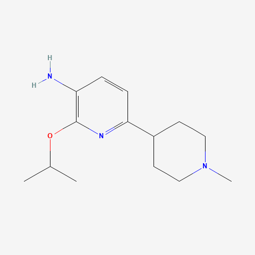 6-(1-methylpiperidin-4-yl)-2-propan-2-yloxypyridin-3-amine (CAS: 1462950-96-4) - Chemical Structure and Molecular Formula 