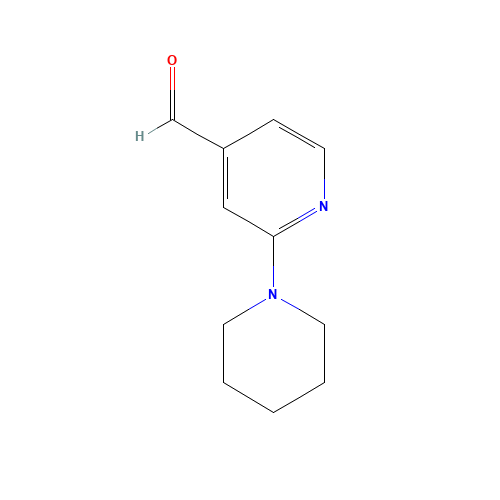 2-piperidin-1-ylpyridine-4-carbaldehyde (CAS: 876316-39-1) - Chemical Structure and Molecular Formula 