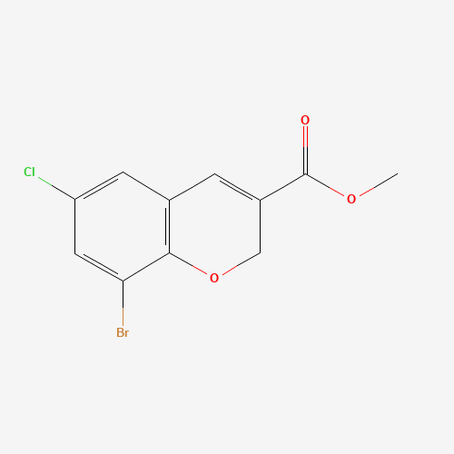 methyl 8-bromo-6-chloro-2H-chromene-3-carboxylate (CAS: 885271-05-6) - Chemical Structure and Molecular Formula 