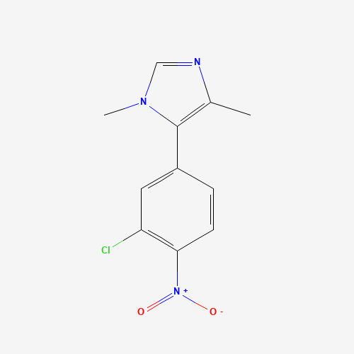 5-(3-chloro-4-nitrophenyl)-1,4-dimethylimidazole (CAS: 1400287-78-6) - Chemical Structure and Molecular Formula 