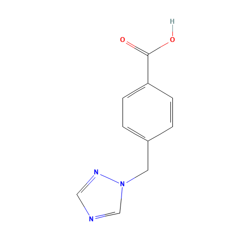 4-(1,2,4-triazol-1-ylmethyl)benzoic acid (CAS: 160388-54-5) - Chemical Structure and Molecular Formula 