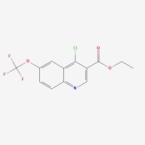 ethyl 4-chloro-6-(trifluoromethoxy)quinoline-3-carboxylate (CAS: 207231-23-0) - Chemical Structure and Molecular Formula 