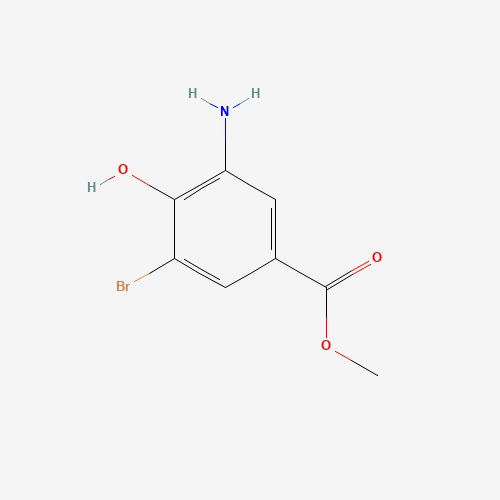 methyl 3-amino-5-bromo-4-hydroxybenzoate (CAS: 260249-10-3) - Chemical Structure and Molecular Formula 