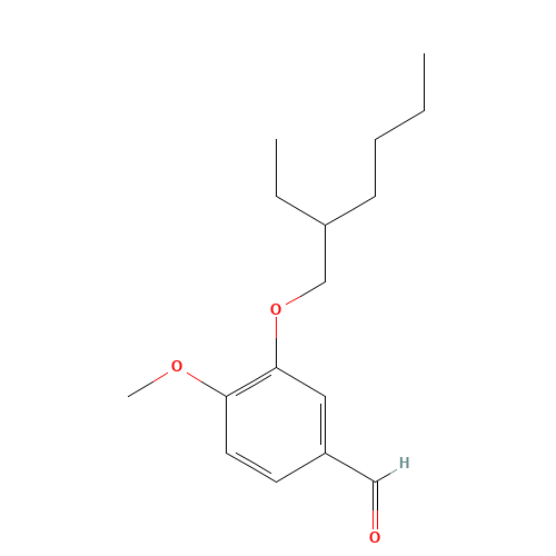3-(2-ethylhexoxy)-4-methoxybenzaldehyde (CAS: 153285-70-2) - Chemical Structure and Molecular Formula 
