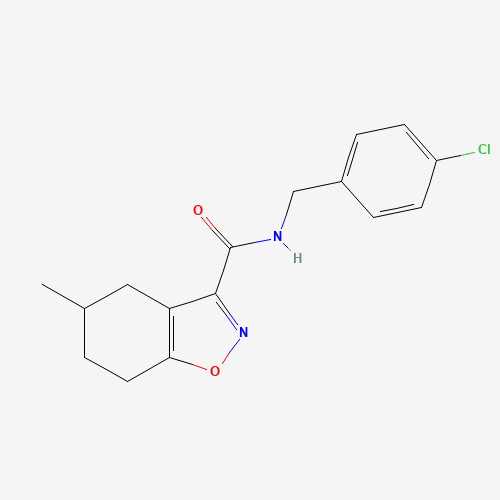 N-[(4-chlorophenyl)methyl]-5-methyl-4,5,6,7-tetrahydro-1,2-benzoxazole-3-carboxamide (CAS: 894587-22-5) - Related Chemical Product