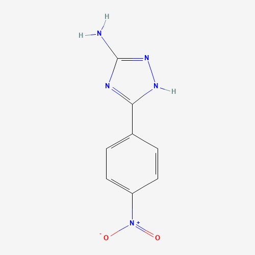 5-(4-nitrophenyl)-1H-1,2,4-triazol-3-amine (CAS: 59301-21-2) - Chemical Structure and Molecular Formula 