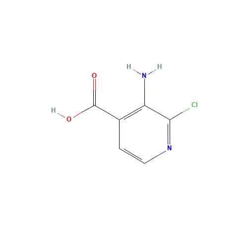 3-amino-2-chloropyridine-4-carboxylic acid (CAS: 58483-94-6) - Chemical Structure and Molecular Formula 
