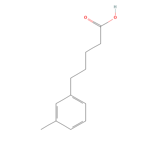 5-(3-methylphenyl)pentanoic acid (CAS: 105401-68-1) - Chemical Structure and Molecular Formula 
