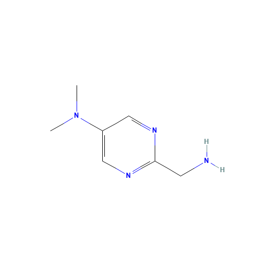 2-(aminomethyl)-N,N-dimethylpyrimidin-5-amine (CAS: 944902-83-4) - Chemical Structure and Molecular Formula 