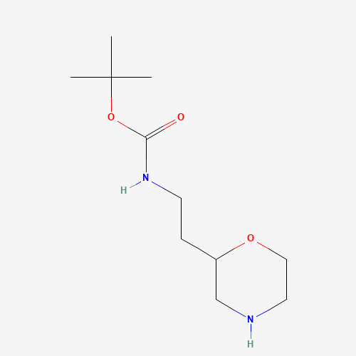 tert-butyl N-(2-morpholin-2-ylethyl)carbamate (CAS: 1032507-63-3) - Chemical Structure and Molecular Formula 