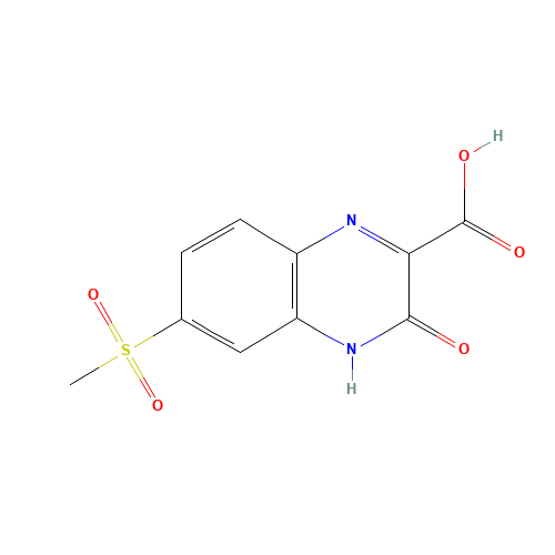 6-methylsulfonyl-3-oxo-4H-quinoxaline-2-carboxylic acid (CAS: 1374849-72-5) - Chemical Structure and Molecular Formula 