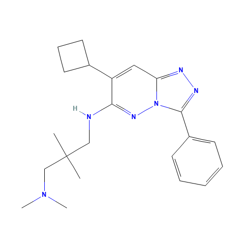 N-(7-cyclobutyl-3-phenyl-[1,2,4]triazolo[4,3-b]pyridazin-6-yl)-N',N',2,2-tetramethylpropane-1,3-diamine (CAS: 473382-39-7) - Related Chemical Product
