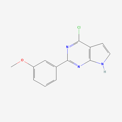 4-chloro-2-(3-methoxyphenyl)-7H-pyrrolo[2,3-d]pyrimidine (CAS: 541503-96-2) - Chemical Structure and Molecular Formula 