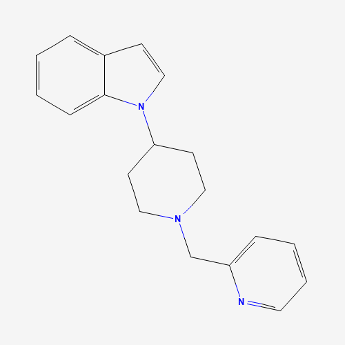 1-[1-(pyridin-2-ylmethyl)piperidin-4-yl]indole (CAS: 594827-31-3) - Chemical Structure and Molecular Formula 