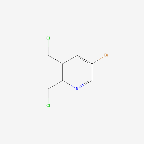 5-bromo-2,3-bis(chloromethyl)pyridine (CAS: 155187-02-3) - Chemical Structure and Molecular Formula 