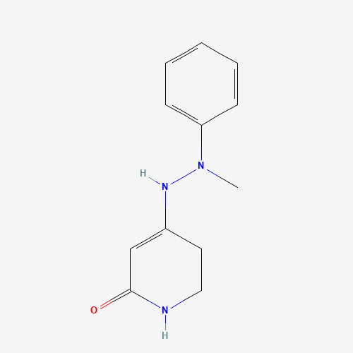 4-(2-methyl-2-phenylhydrazinyl)-2,3-dihydro-1H-pyridin-6-one (CAS: 139122-76-2) - Chemical Structure and Molecular Formula 