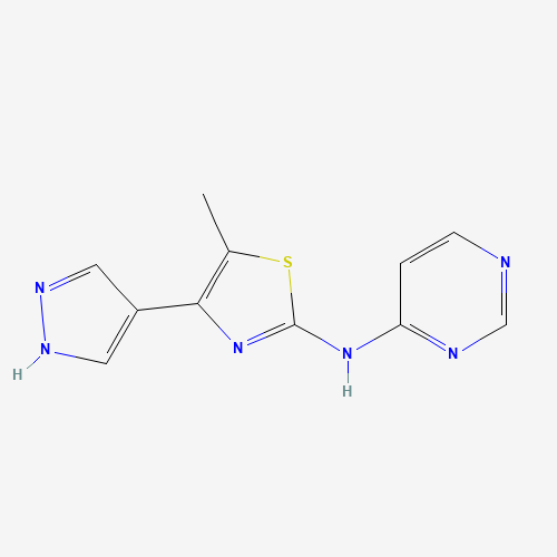 5-methyl-4-(1H-pyrazol-4-yl)-N-pyrimidin-4-yl-1,3-thiazol-2-amine (CAS: 1235312-97-6) - Related Chemical Product