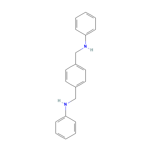 N-[[4-(anilinomethyl)phenyl]methyl]aniline (CAS: 13170-62-2) - Chemical Structure and Molecular Formula 
