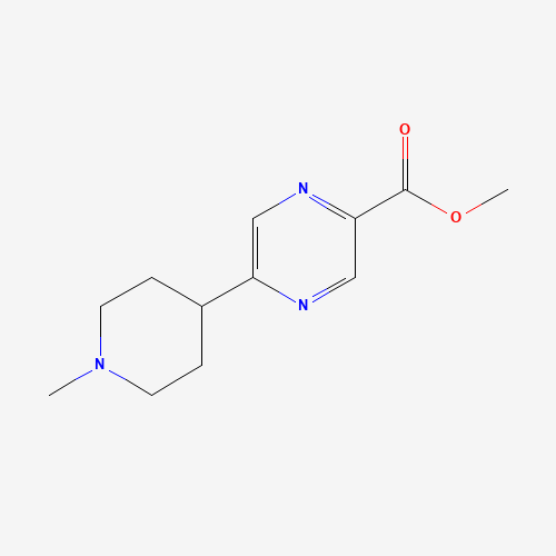 methyl 5-(1-methylpiperidin-4-yl)pyrazine-2-carboxylate (CAS: 1035271-45-4) - Chemical Structure and Molecular Formula 